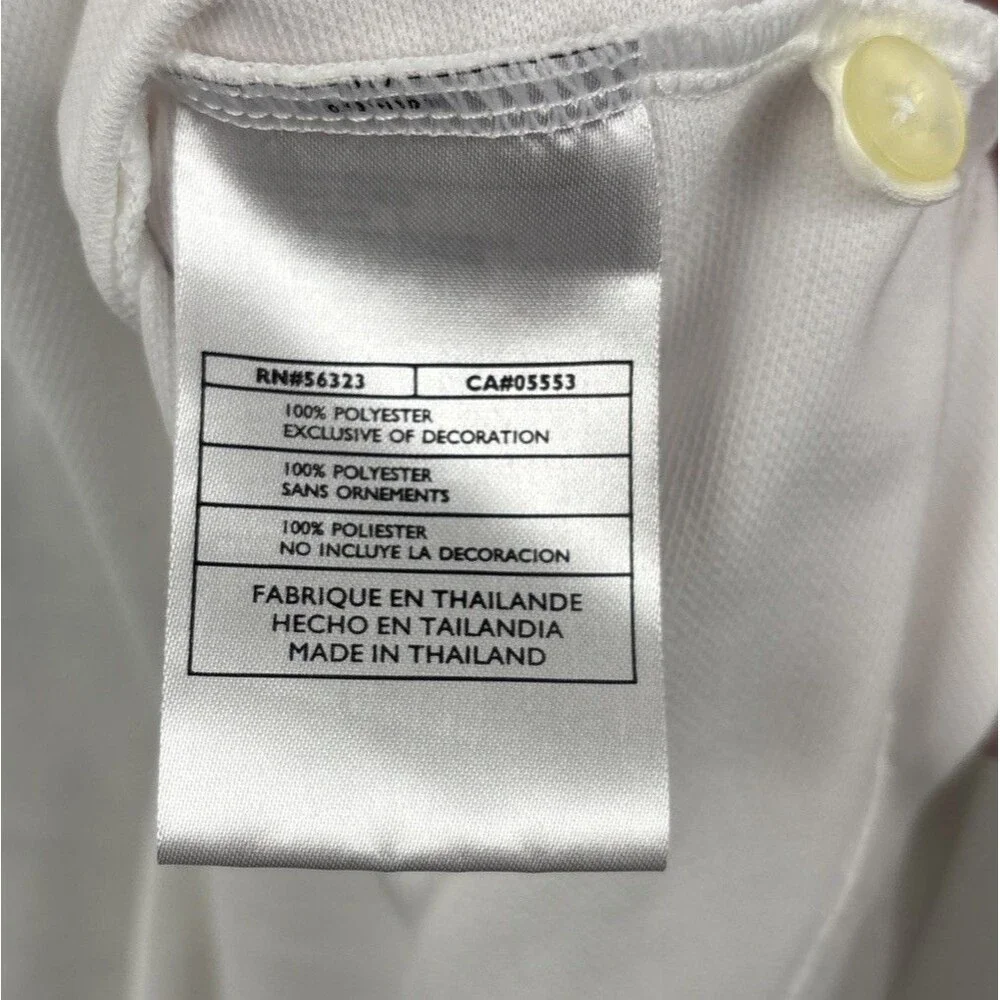 Nike Golf polo men’s Large Fit Dry White World Golf Championships Short Sleeve